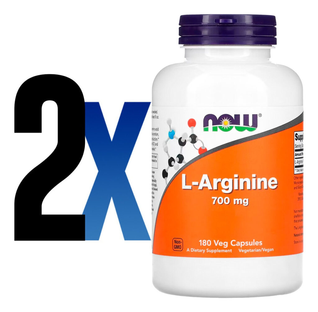 L-arginina 700mg 180 Cáps Importados 2un Now Foods - Imagem 2