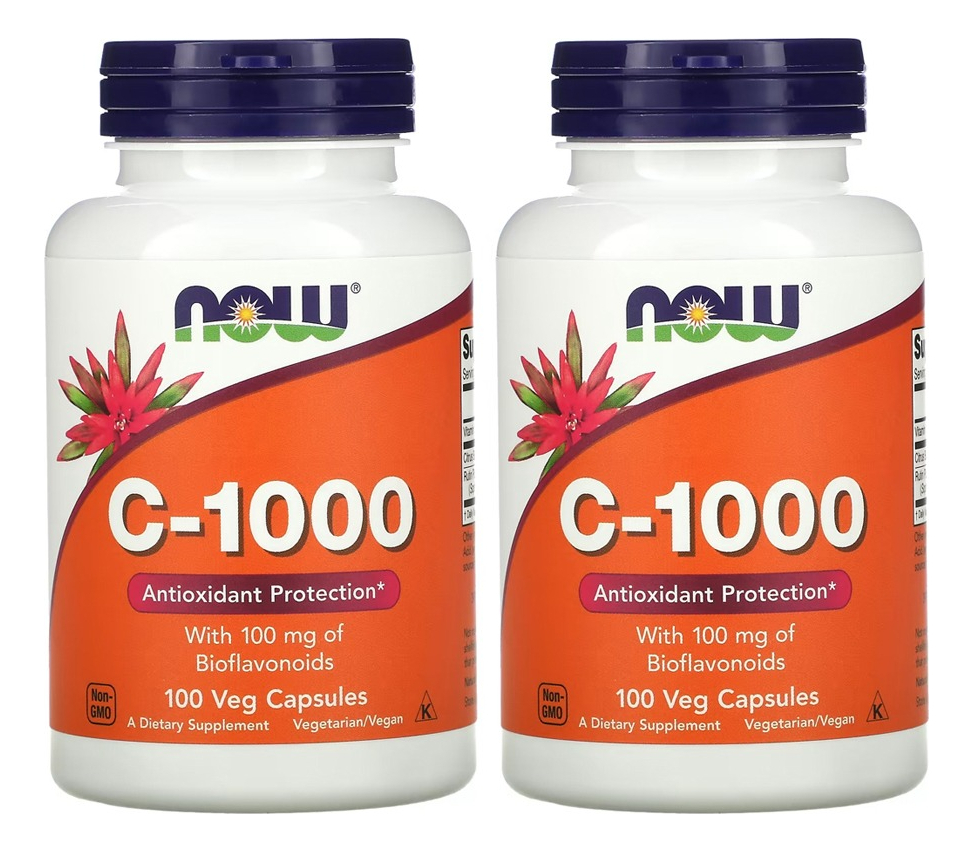 Vitamina C 1000mg Now Foods 100veg Caps 2un