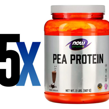 Proteína Pea Protein 907g Chocalate Importado 5un Now Foods - Imagem 2