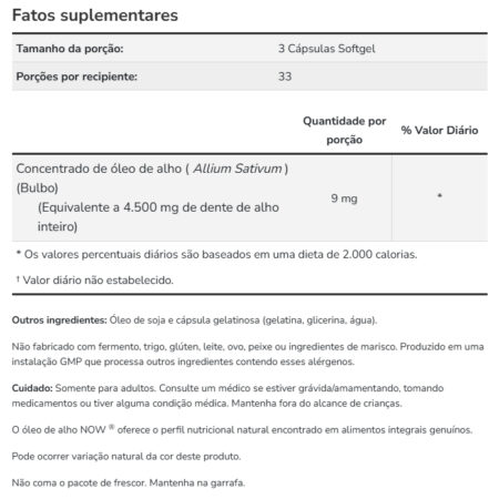 Óleo De Alho 1500 Mg Now Foods 250 Caps Garlic Oil Importado Sabor Original - Imagem 5