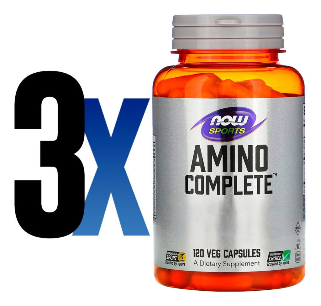 Amino Complete 120 Cápsulas Importado 3un Now Foods - Imagem 2