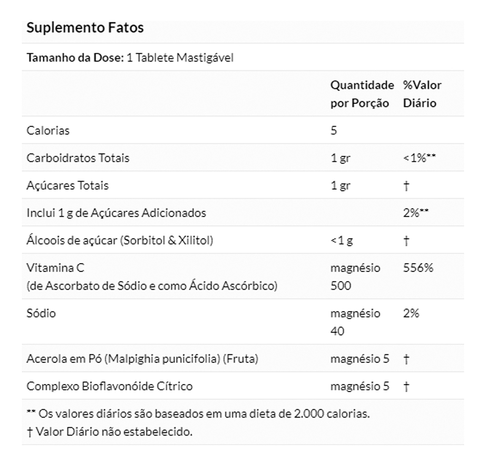 Vitamina C-500 Now Foods 100 Tablets Sabor Cereja - Imagem 4