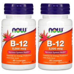 Now Foods Vitamina B12 5000mcg E Ácido Fólico 60past 2un Sabor Sem Sabor