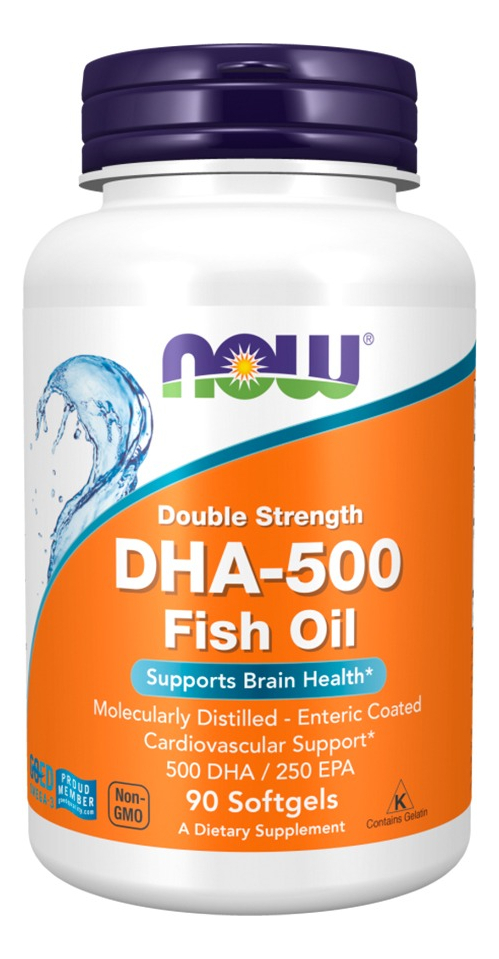 Dha-500 Now Foods 250epa Óleo De Peixe 90soft Importado