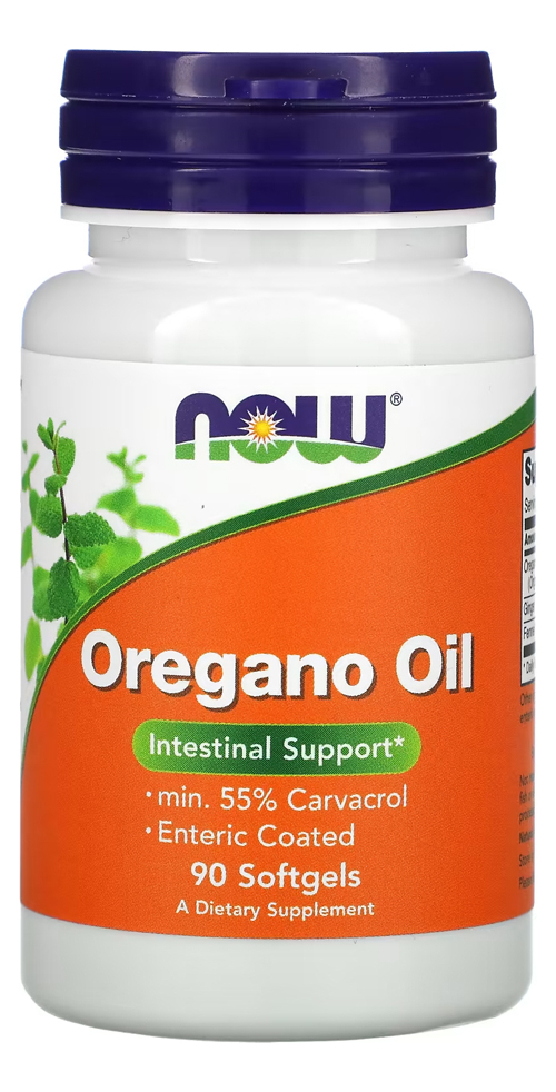 Óleo De Orégano Now Foods Oregano Oil Revestido 90 Sofgels Sabor Sem Sabor