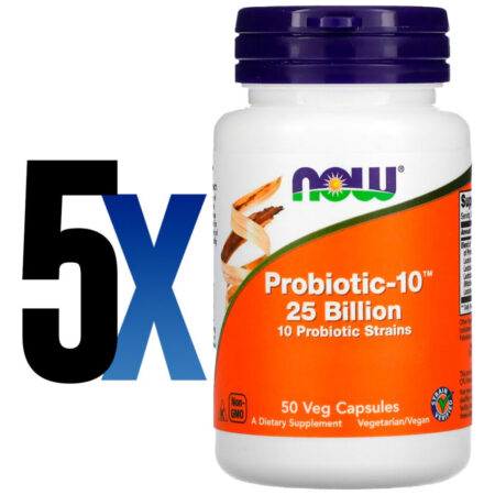 Probiótico10 25 Bilhões Ufc 50cáps Importado 5un Now Foods - Imagem 2