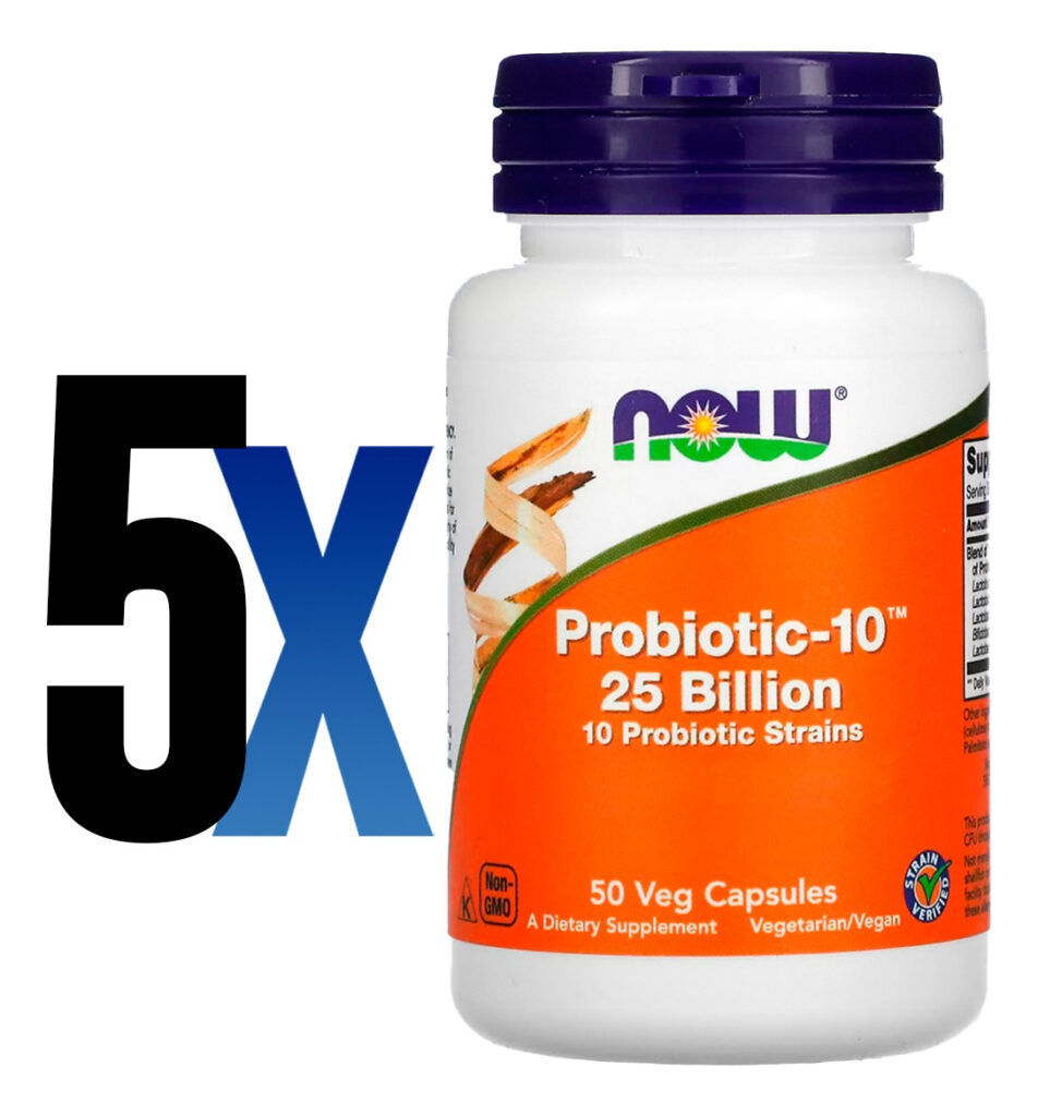 Probiótico10 25 Bilhões Ufc 50cáps Importado 5un Now Foods - Imagem 2