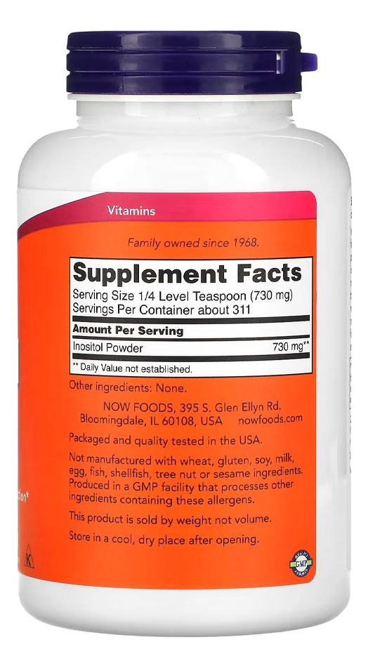 Pó De Inositol 227 Gramas Importado 3un Now Foods - Imagem 4