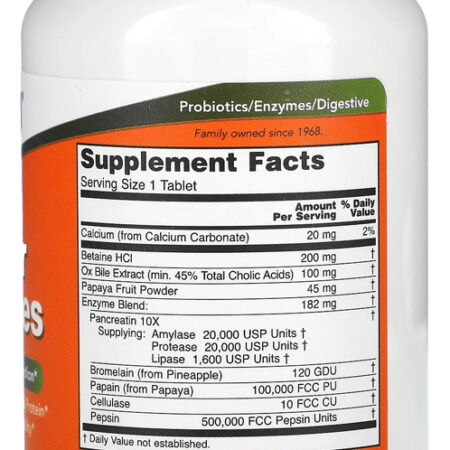 Enzimas Digestivas Now Foods 90 Tablets Importado 5un - Imagem 3