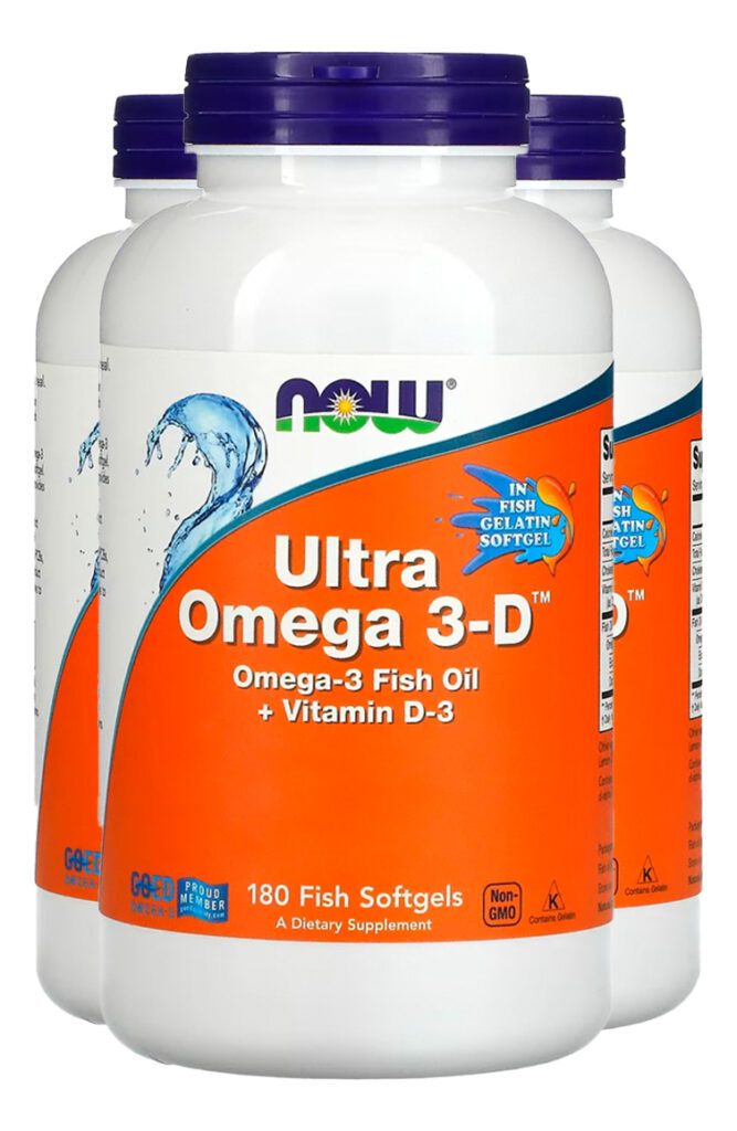 Ultra Omega 3d 600epa/300dha 180soft Importado 3un Now Foods