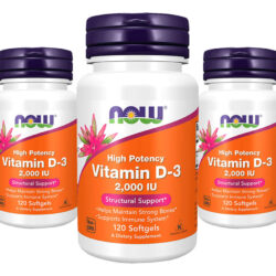 Vitamina D3 2000 Iu Alta Potência Now Foods 120softgls 3un