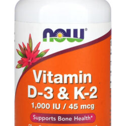 Vitamina D3 25mg Com Vitamina K2 45mg Now Foods 120veg Cap Sabor Sem Sabor