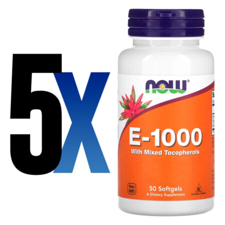 Vitamina E-1000 670mg Now Foods 50 Softgels Importado 5un - Imagem 2