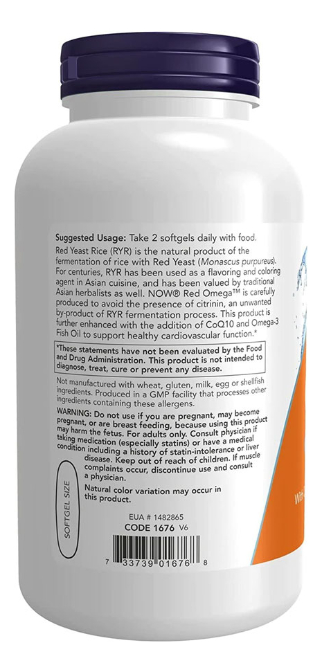 Óleo De Peixe Red Omega Now Foods 180 Sofgels Importado 5un - Imagem 4