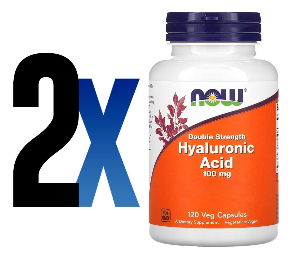 Ácido Hialurônico 100mg 120 Cápsulas Importado 2un Now Foods - Imagem 2