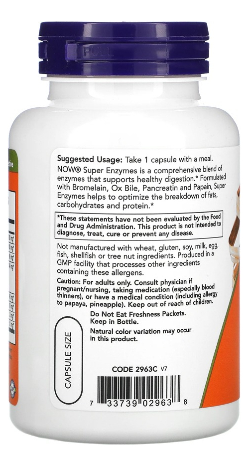 Now Foods Super Enzymes 90 Cápsulas No Brasil - Imagem 3