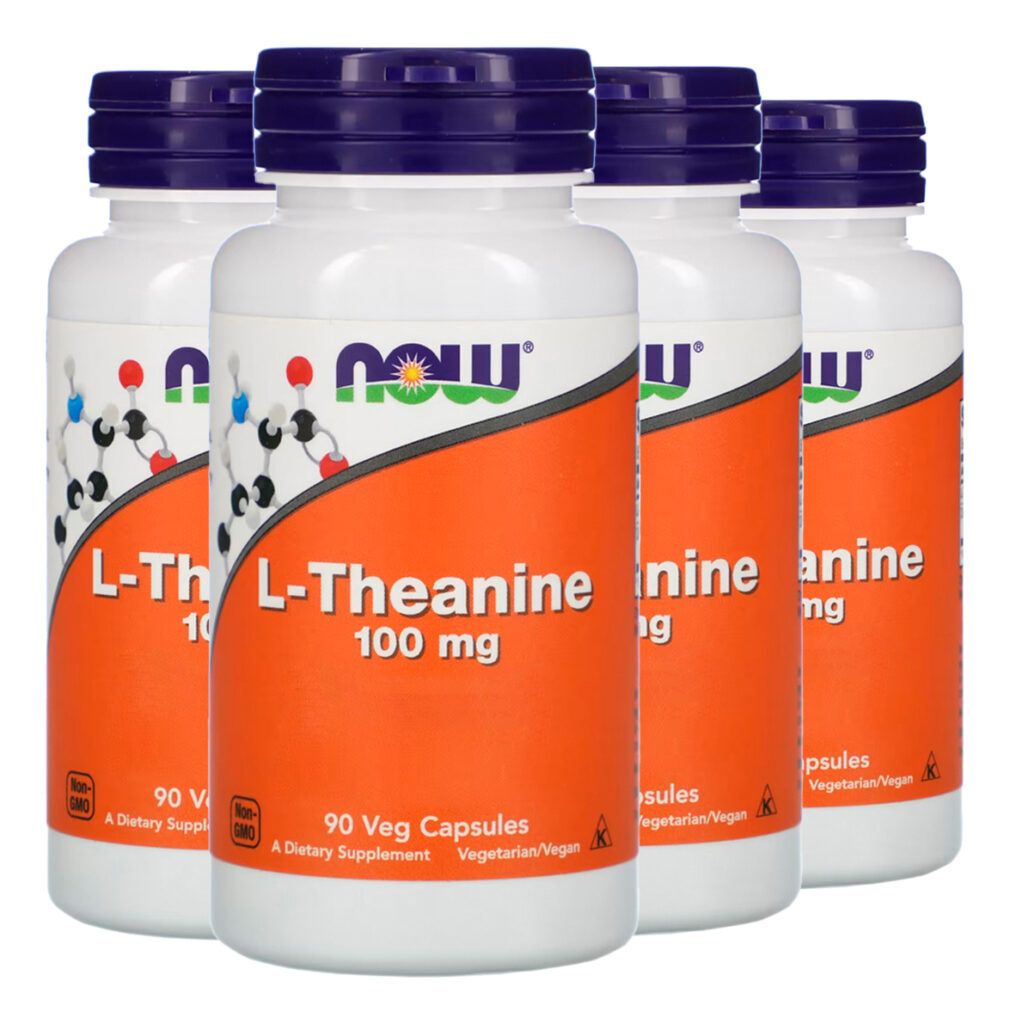 L-theanine Teanina 100mg Now Foods 90 Veg Cáps Importado 4un
