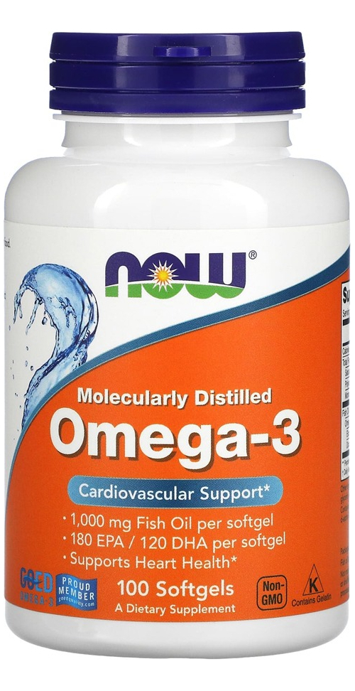 Ômega-3 Molecularmente Destilados Now Foods 100softgels 2un - Imagem 3
