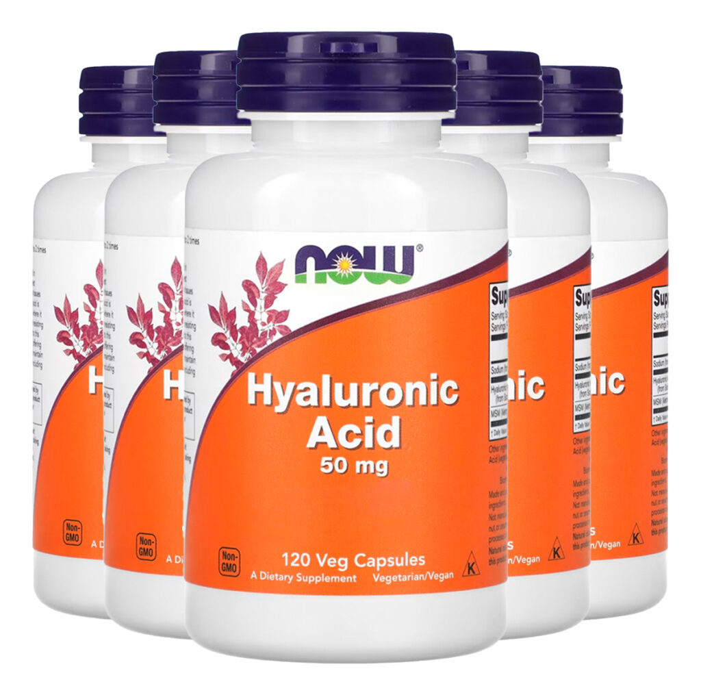 Ácido Hialurônico 50mg Msm Now Foods 120caps Importado 5un