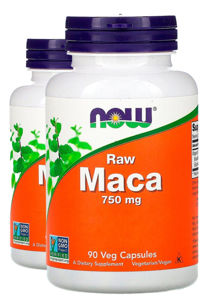 Raw Maca Peruana 750mg 90 Cápsulas Importado 2un Now Foods