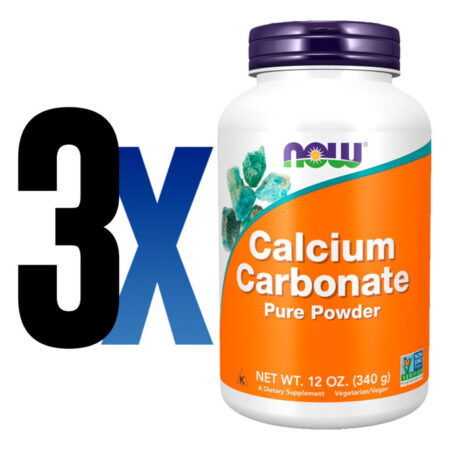 Carbonato Cálcio Pó 340g Importado 3un Now Foods - Imagem 2
