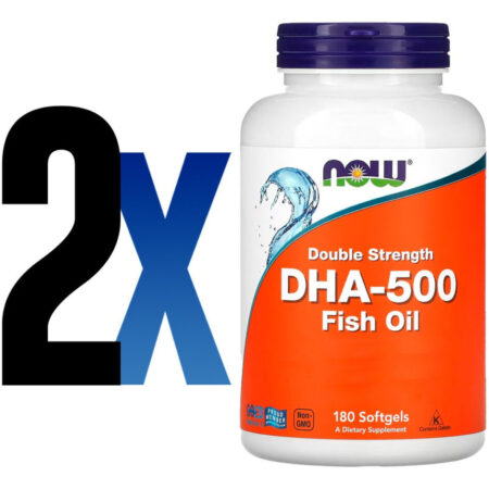 Dha Óleo De Peixe 500mg 180 Softgels Importado 2un Now Foods - Imagem 2