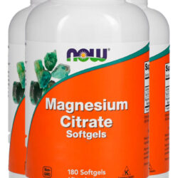 Citrato De Magnésio 180 Softgels Importado 3un Now Foods