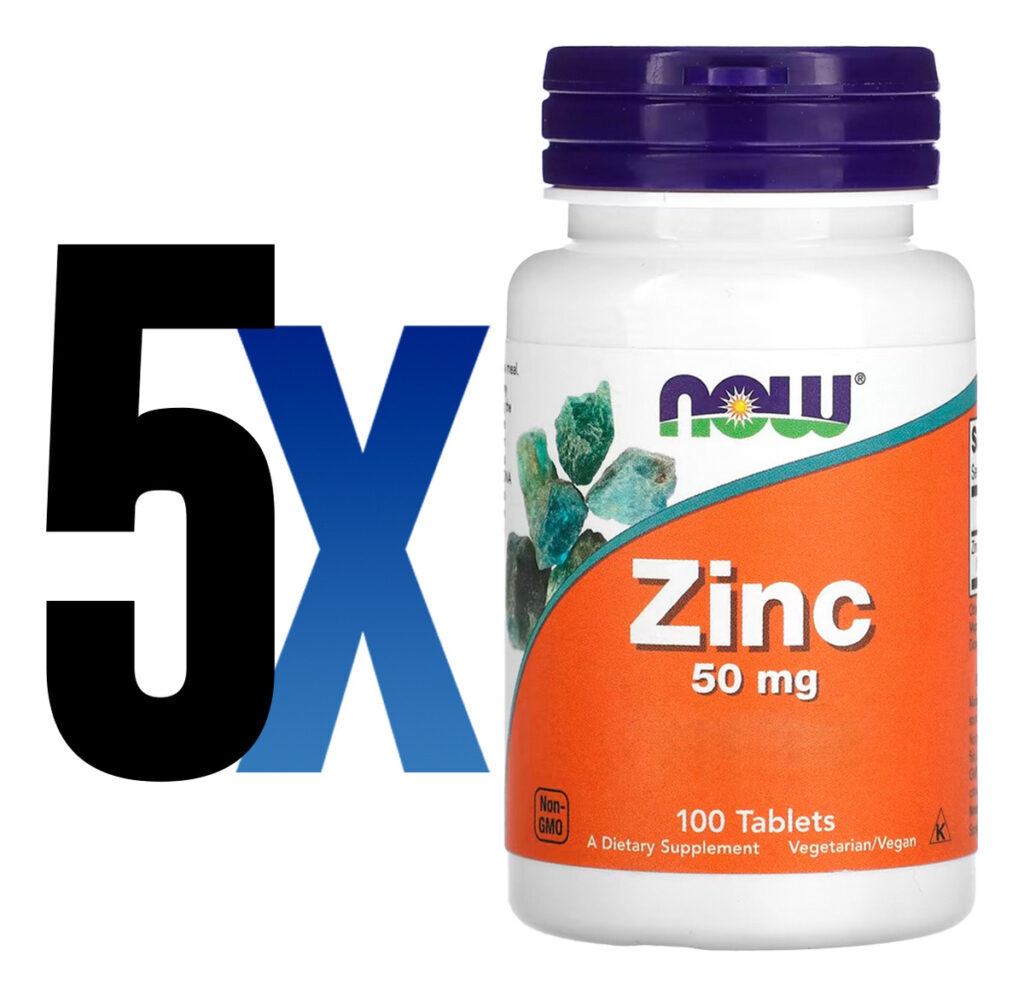 Gluconato De Zinco 50mg Now Foods 100 Tablets Importado 5un - Imagem 2