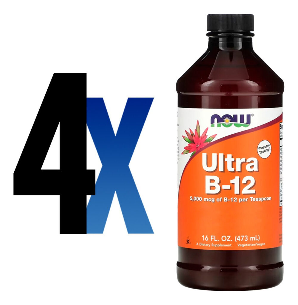 Ultra B-12 Vitamina Complexo B 473ml Importado 4un Now Foods - Imagem 2