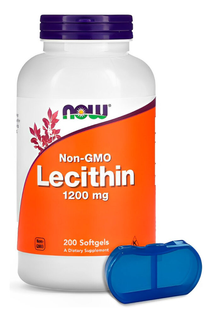 Lecitina 1200mg Now Foods 200 Soft + Porta Cápsulas
