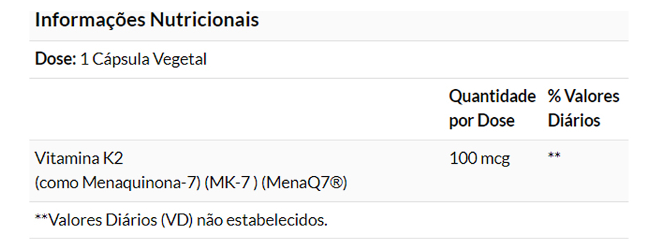Now Foods Vitamina K2 Mk7 100mcg 120veg Capsulas - Imagem 4