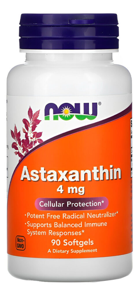 Astaxantina 4mg Extracto Now Foods 90 Softgels Importado 5un - Imagem 5