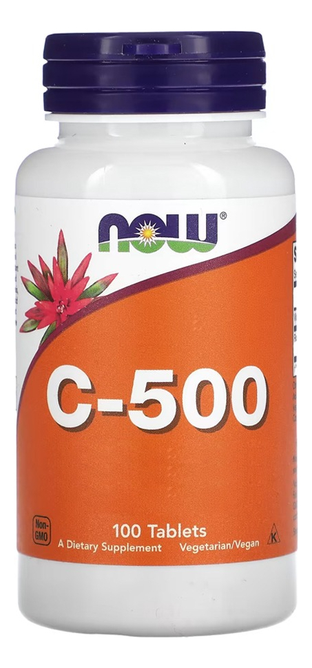 Vitamina C 500mg Com Rosa Mosqueta Now Foods 100tab 4un - Imagem 4