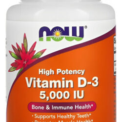 Suplemento Vitamina D3 5.000 Ui Now C/ 120 Softgels - Bone & Immune Health Sabor Neutro