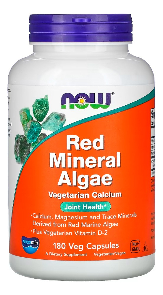 Minerais Algas Vermelhas 180 Cáps Importado 2un Now Foods - Imagem 3