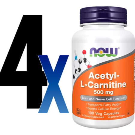 Acetil L-carnitina 500mg Now Foods 100 Vegcaps 4un - Imagem 2