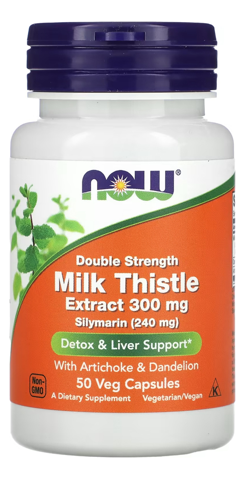 Extrato Cardo Mariano 300mg Now Foods 50 Veg Cáps Importado