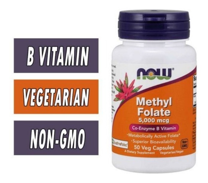 Metil Folato Methyl Folate 1000mcg 90 Tabs - Now Foods Eua - Imagem 2