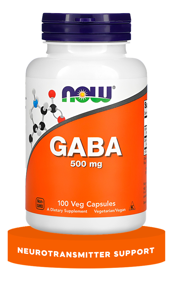 Now Foods Gaba/ácido Gama 500mg E Vitamina B6 100cap Veg - Imagem 2