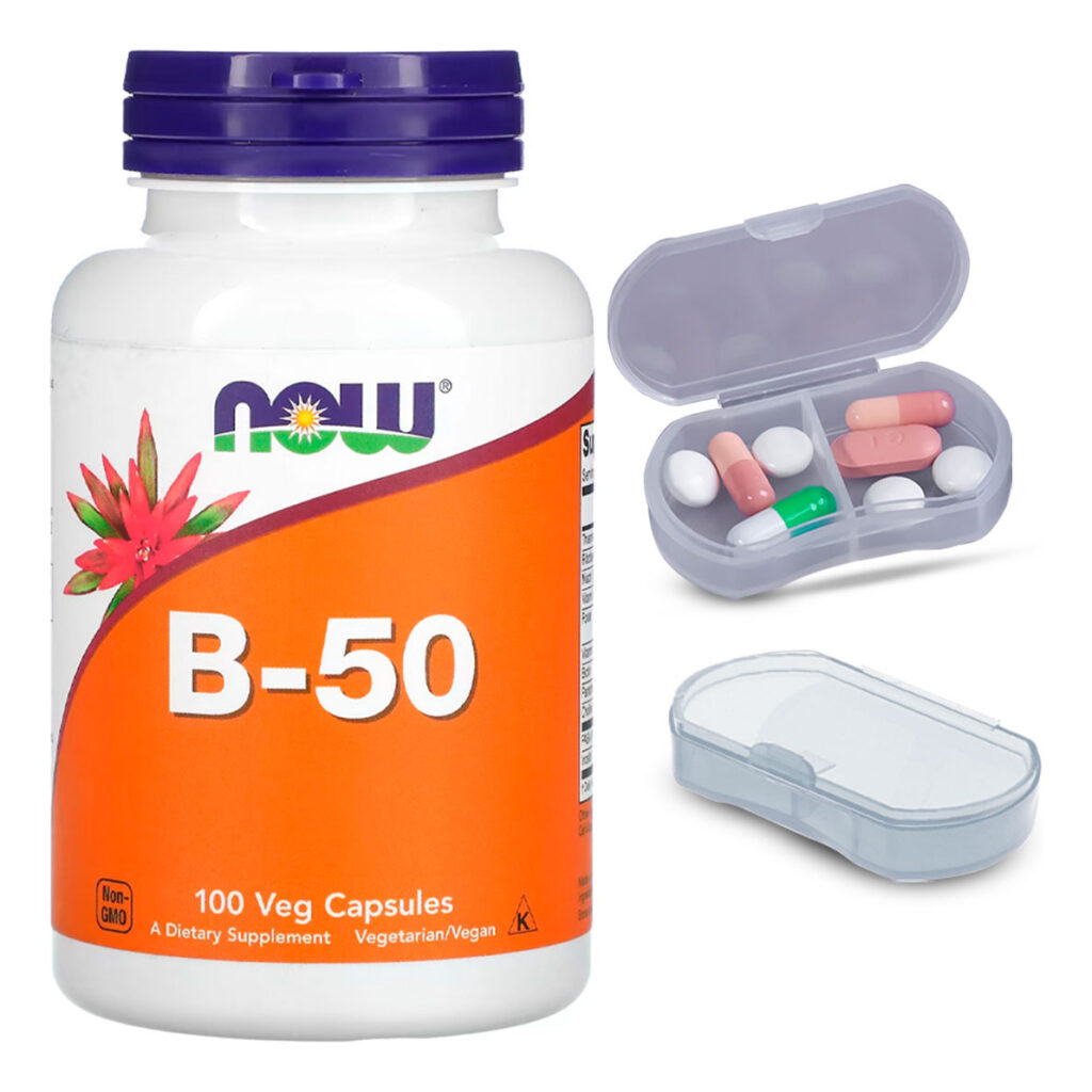 Vitamina B-50 Now Foods 100 Tablets + Porta Cápsulas