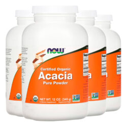 Acácia Pó Orgânico 340g Puro Importado 4un Now Foods