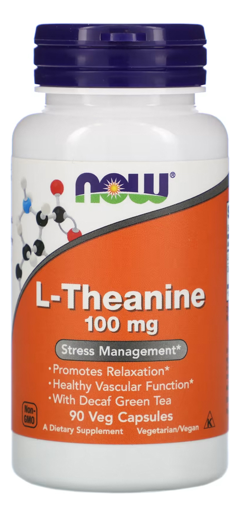 Suplemento Now Now Foods L-theanine Sabor Sem Sabor