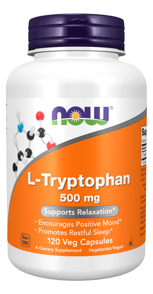 L-triptofano 500mg Now Foods L-tryptophan 120 Veg Caps