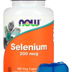Selênio 200mcg Now Foods Sem Fermento 180 Cáps +porta Cáps
