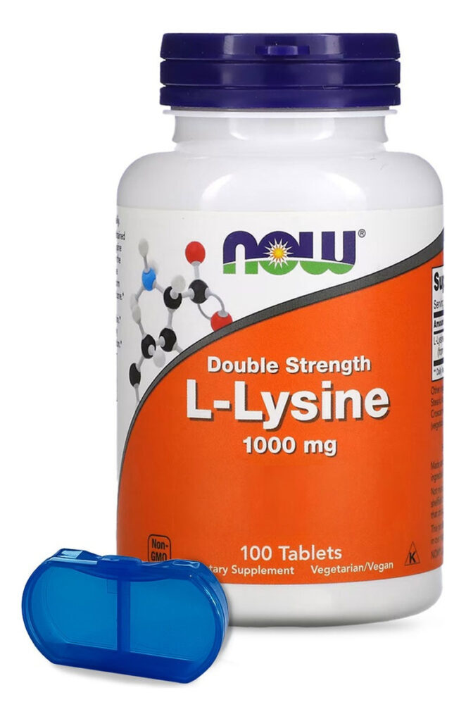 L Lisina 1000mg Now Foods 100 Tablets + Porta Cápsulas