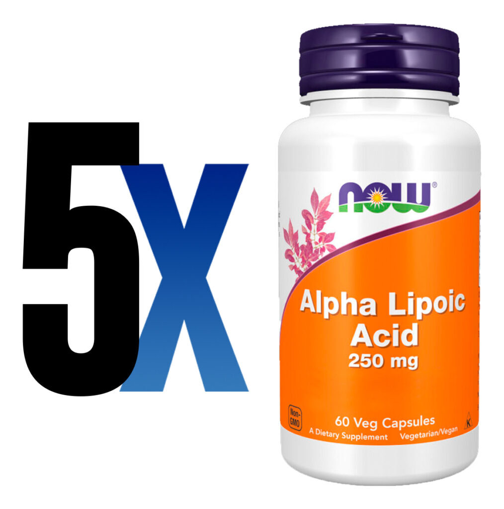 Ácido Alfa Lipóico 250mg Now Foods 60 Veg Cáps Importado 5un - Imagem 2