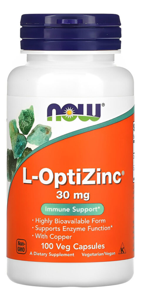 Now Foods L-optizinc 30mg 100 Veg Caps / No Brasil - Imagem 2