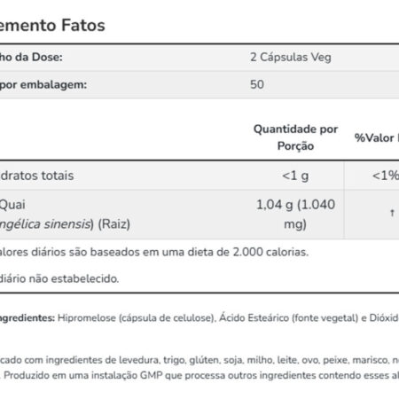 Dong Quai 520 Mg Now Foods 100 Cáps Porta Cápsulas - Imagem 4