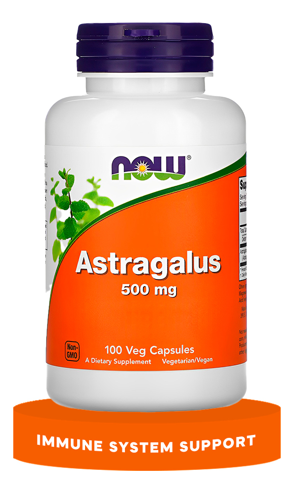Astragalus 500mg Now Foods 100 Veg Cápsulas - Imagem 2