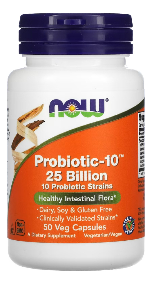 Probiótico10 25 Bilhões Ufc Now Foods 50veg Caps Sabor Sem Sabor